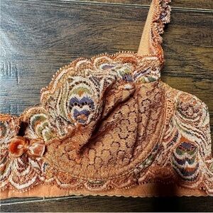 Barbara Paris Orange Lace Bra 32B